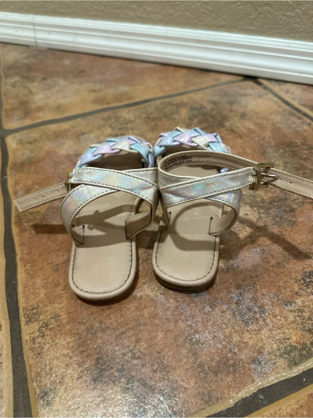 Sugar Pastel Braided Sandals | Girls Size 2